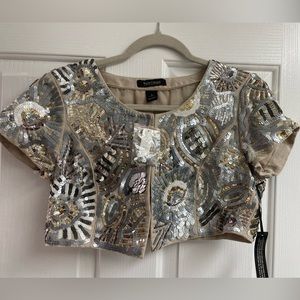 WHBM beaded/sequin Top size S